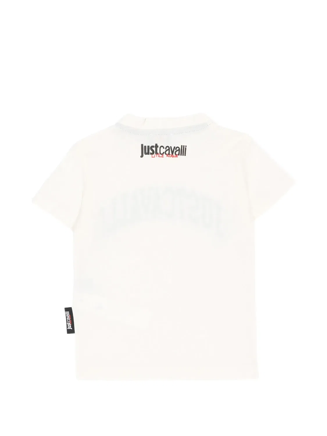 Футболка на кнопках с логотипом Just Cavalli Kids, нейтральные цвета — фото 2