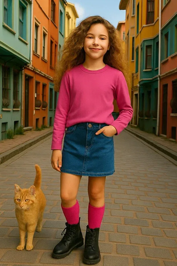 Детская футболка с длинным рукавом хлопковая Cloise, Fuchsia