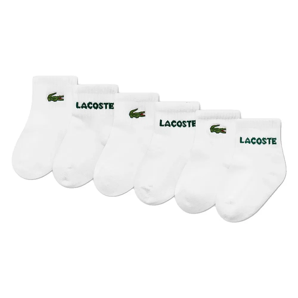 Комплект носков 6 пар Lacoste Kids, белый