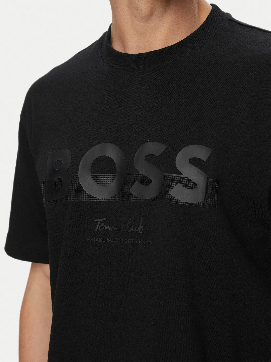 Мужская футболка свободного кроя Ts Member Logo Boss, черный — фото 4