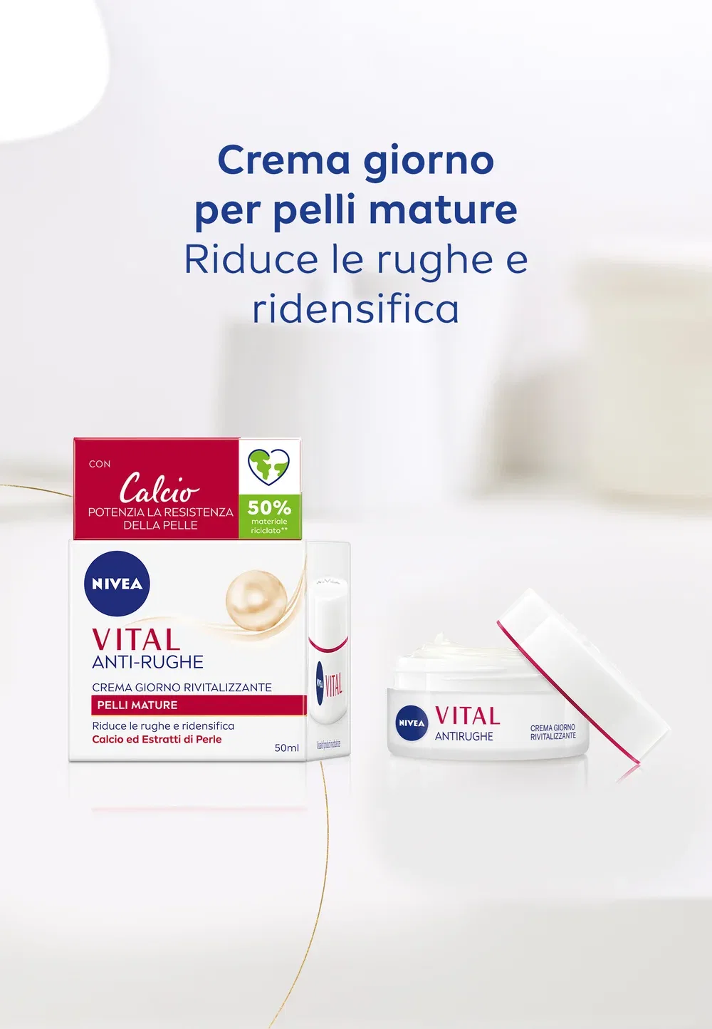Vital antirughe rivitalizzante 50 мл - крем для лица Nivea, transparent, 50 мл — фото 3