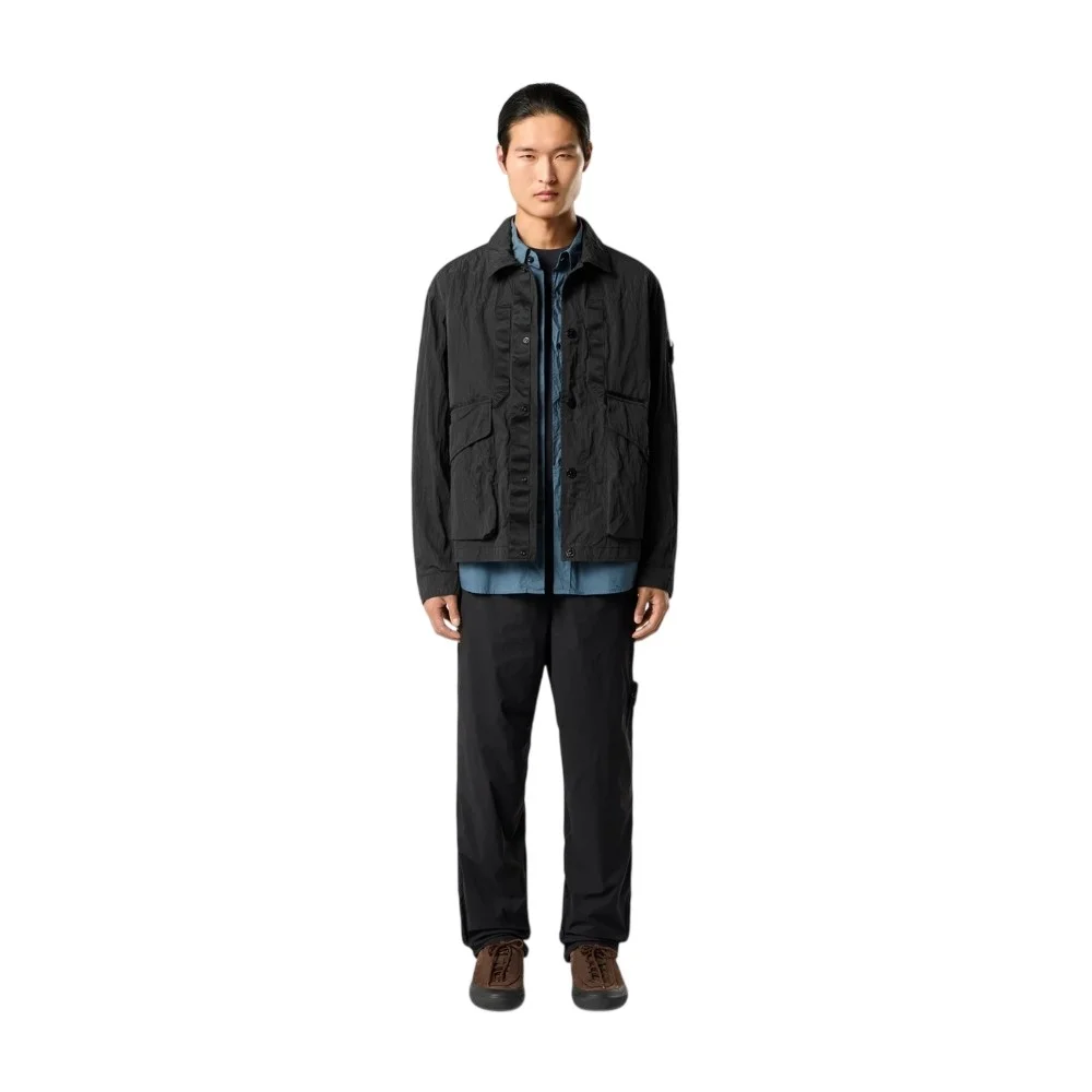 Мужские брюки Stone Island Loose-fit With Dual Zip Back Pockets, черный