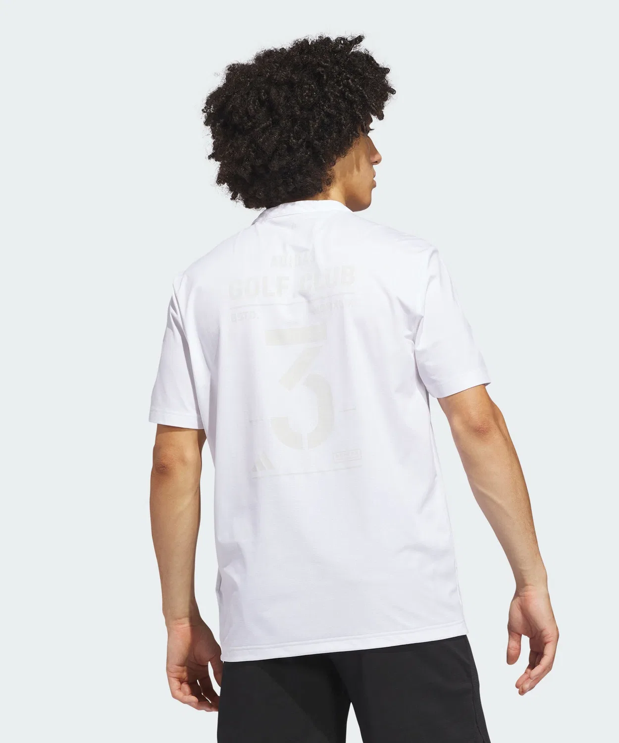Мужская футболка с длинным рукавомBeyond Golf Club Twist Knit Range Shirt Adidas, Белый — фото 2