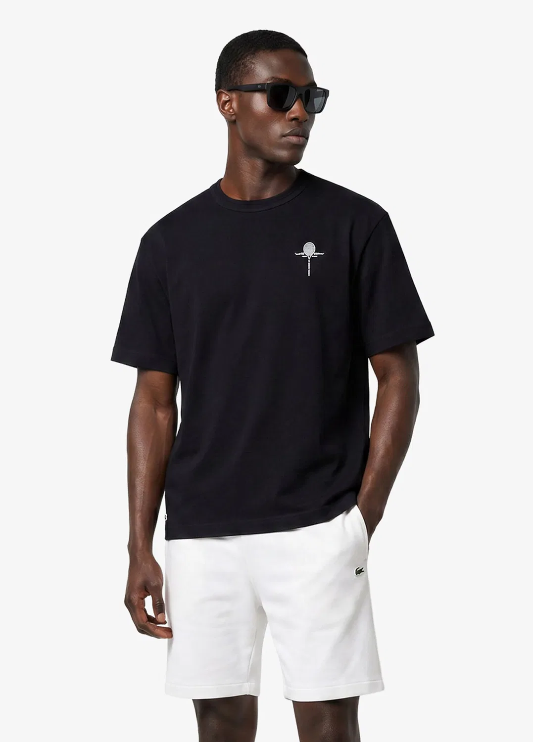 Футболка свободного кроя Lacoste, black — фото 2