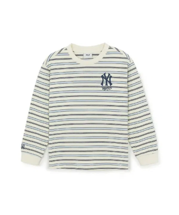Футболка с длинным рукавом полосатая Street Basic Mlb Kids, бежевый