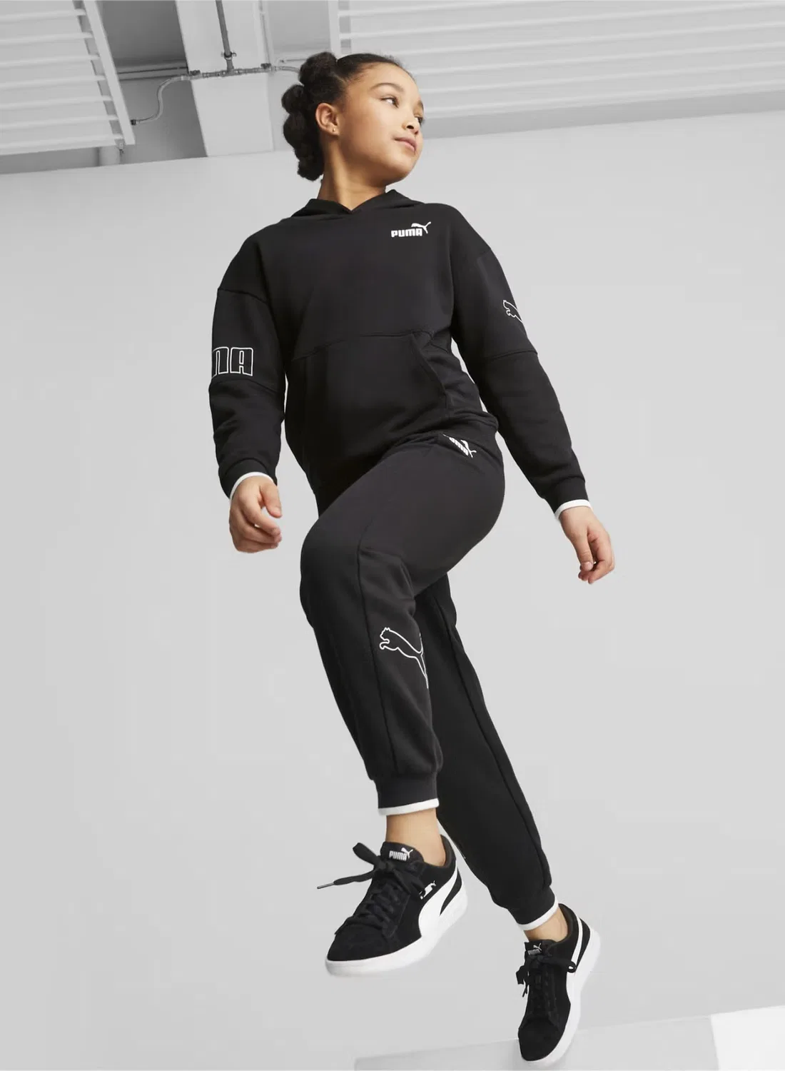 Спортивные штаны с завышенной талией Power Puma, черный