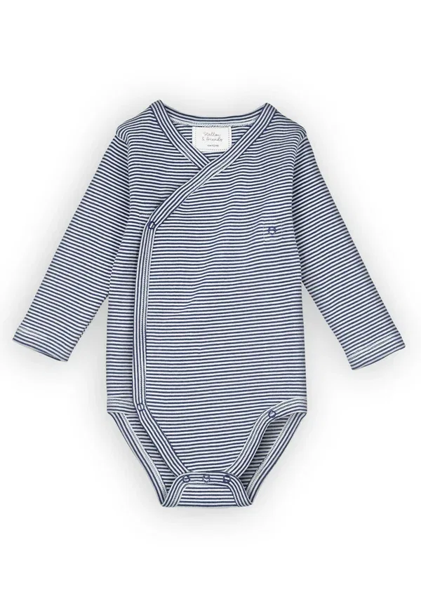 Боди хлопковое Langarm cross 3 pack Stellou & Friends, mint, beige stripes, черный/бежевый/мятный — фото 2
