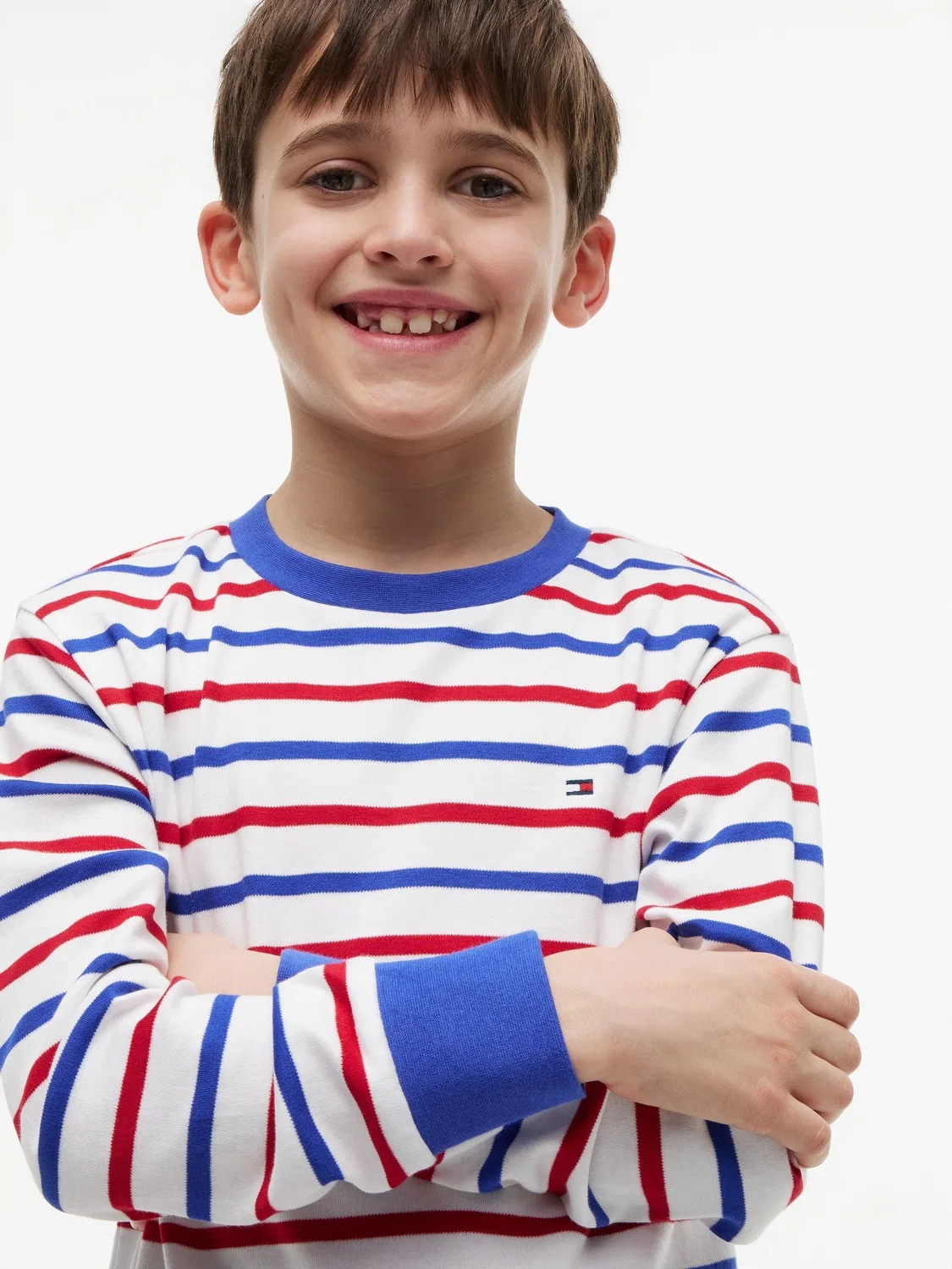 Футболка с полосками, модель Red Essential Stripe Tommy Hilfiger, красный — фото 4