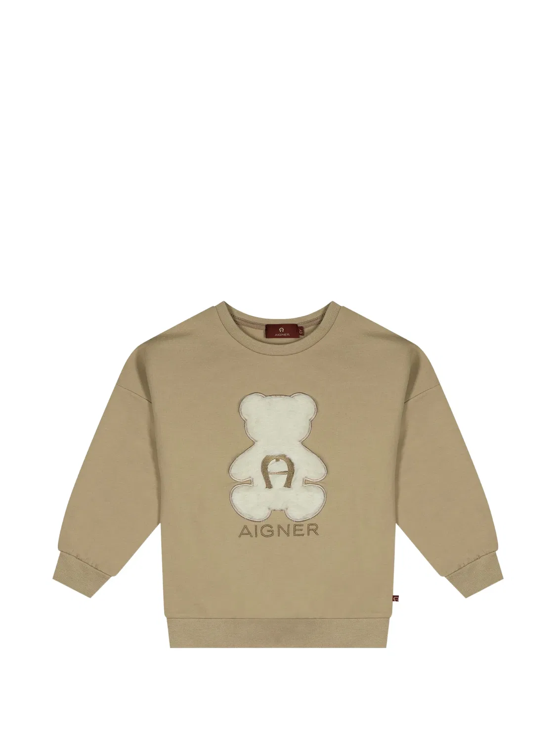 Свитер с вышитым логотипом Aigner Kids, нейтральные цвета