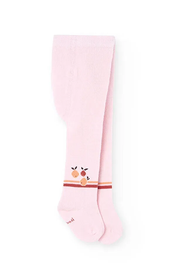 Детские колготки для девочек с принтом Fruit Patterned Boboli, Pink