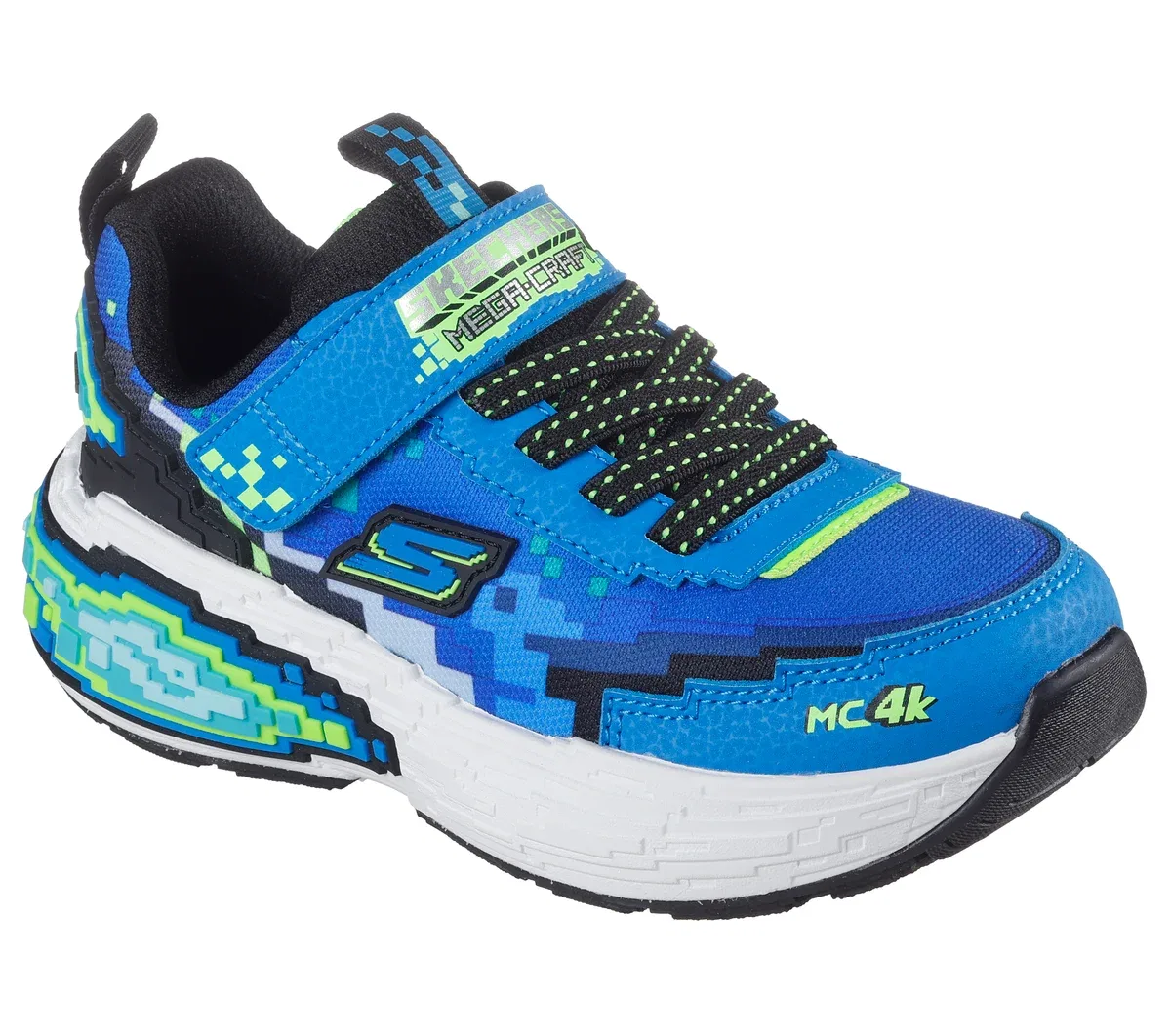 Детские кроссовки Mega-Craft 4K Skechers, синий/лаймовый — фото 4