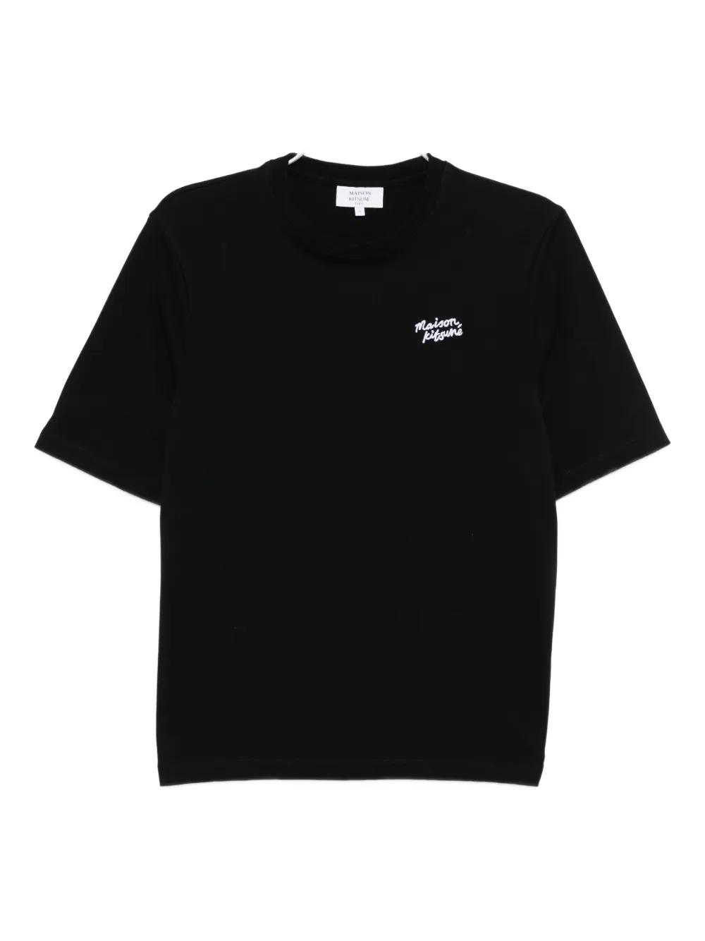 

Футболка с вышивкой Handwriting Maison Kitsuné, черный