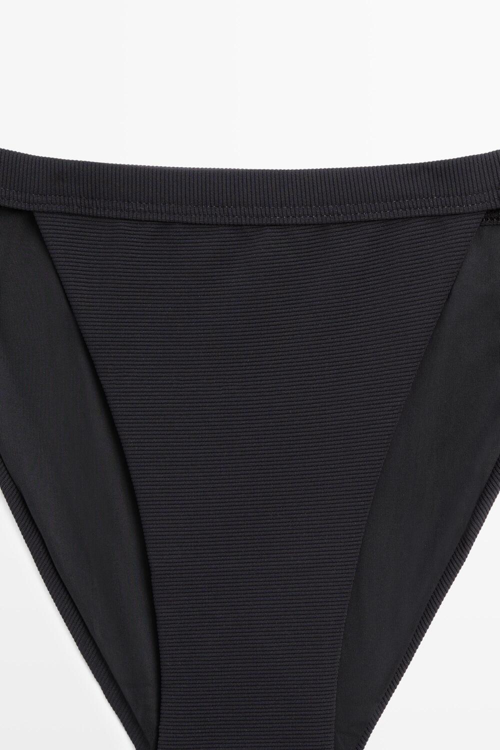 Плавки-бикини Massimo Dutti Triangle, черный — фото 4