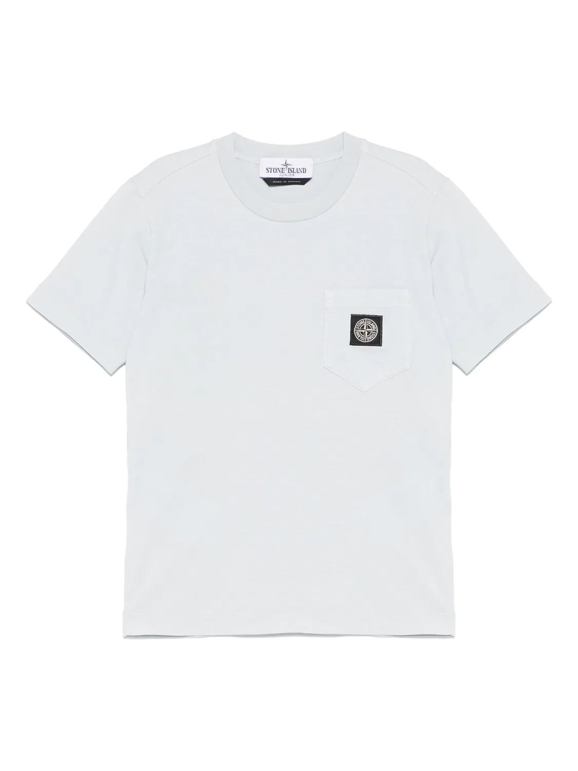 Stone Island Футболка из 100% хлопка синего цвета