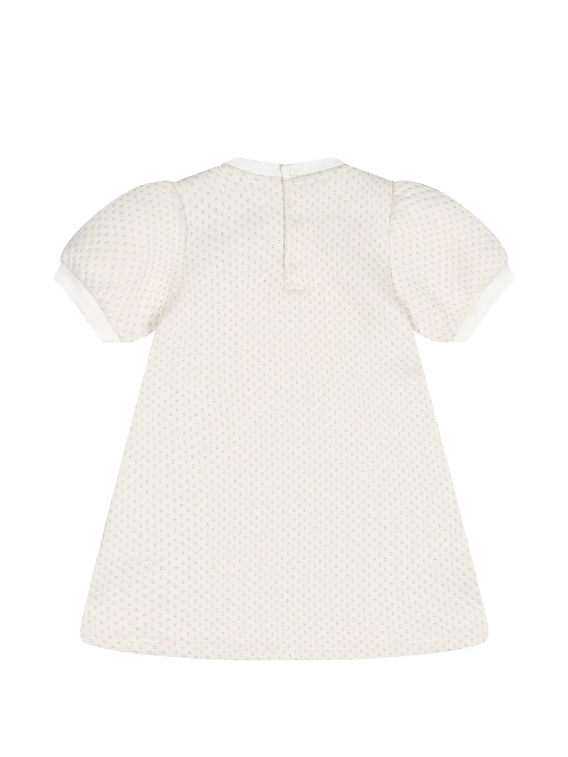 Фактурное платье с нашивкой Aigner Kids, нейтральные цвета — фото 2