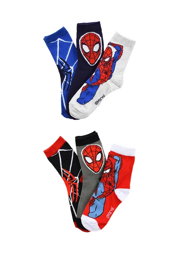 Носки, комплект 6 пар, Spider-man, Spiderman, мультиколор