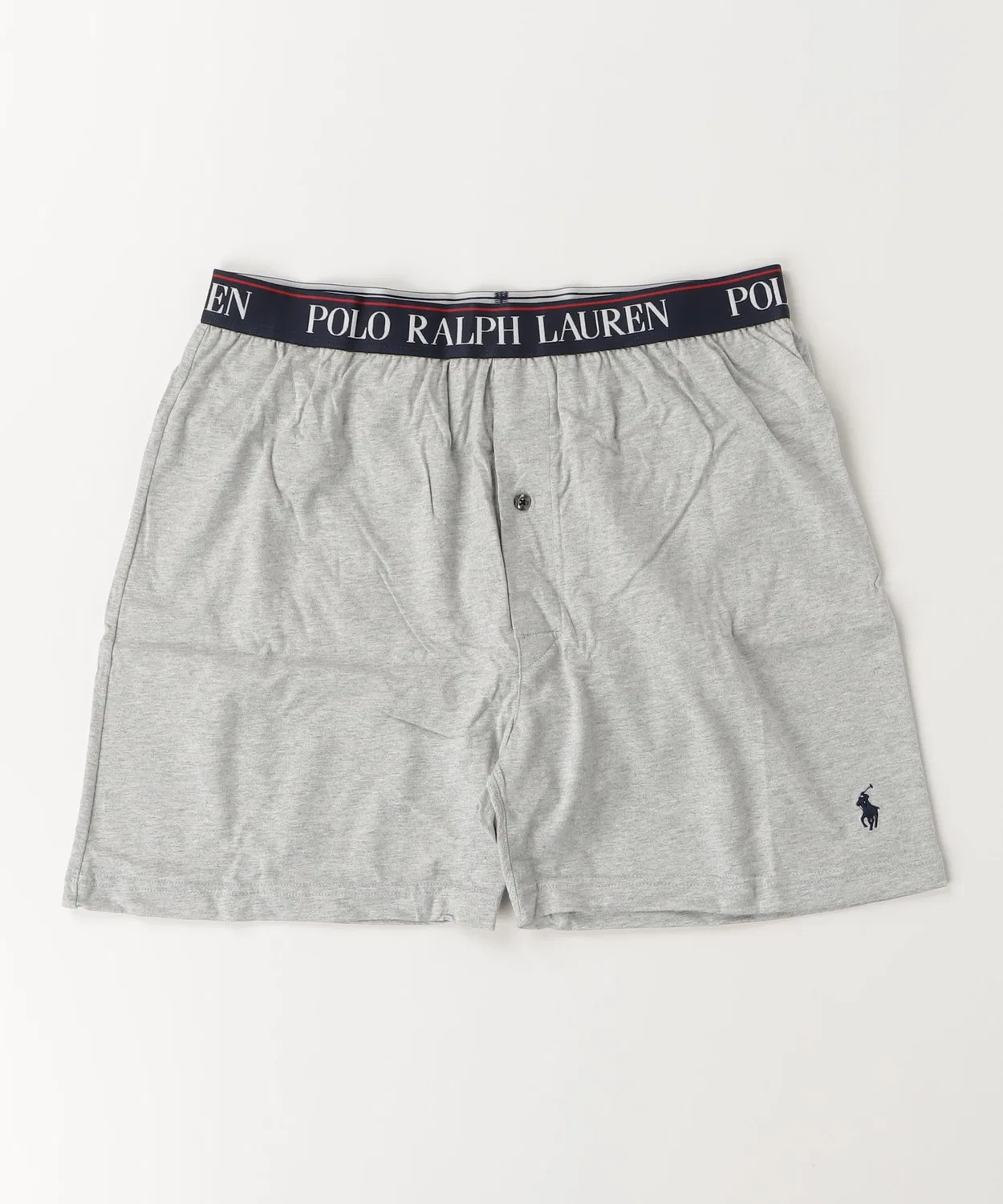 Мужские трусы-боксеры из органического хлопка с вышивкой Polo Player POLO RALPH LAUREN, Heather Grey