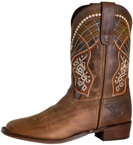Детские сапоги для девочек с квадратным носком Yukon Square Toe Western Boot TuffRider, Brown — фото 2