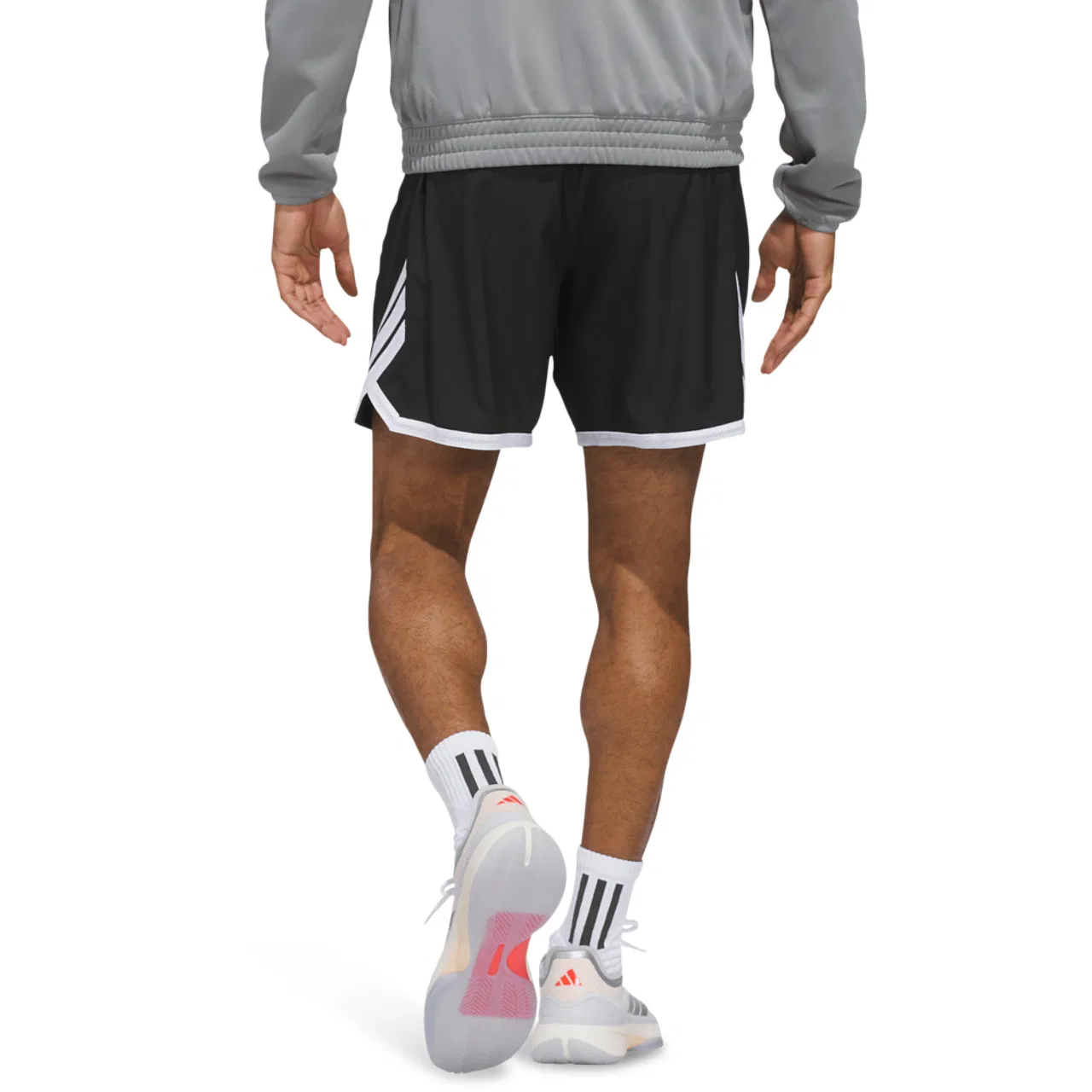 Мужские шорты для баскетбола из переработанного полиэстера Crazylight Adidas, черный/белый — фото 2