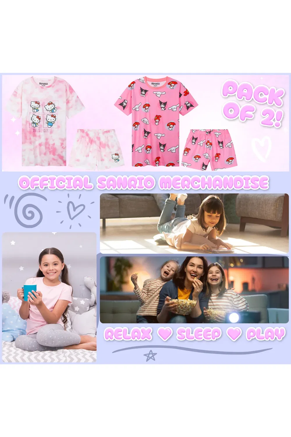 Пижамный комплект из 2 предметов Hello Kitty, Multi — фото 2