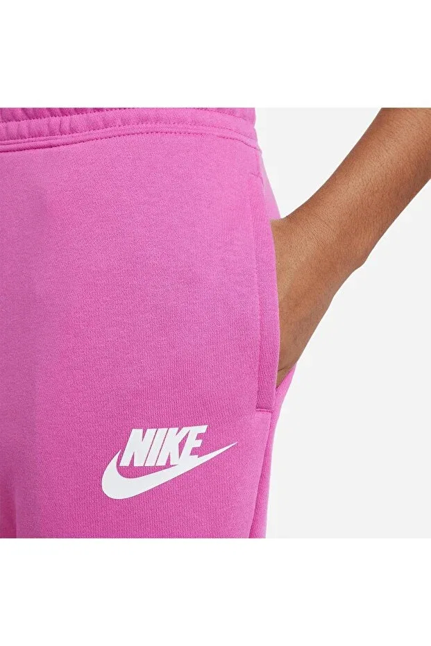 Детские спортивные штаны для девочек из французского футера Sportswear Club Nike, Pink — фото 4
