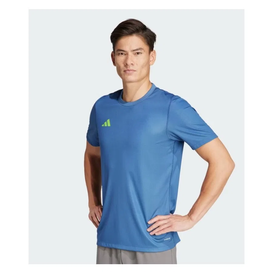 Футболка спортивная с принтом Rev 24 Jsy T-Shirt adidas, Сине-зеленый