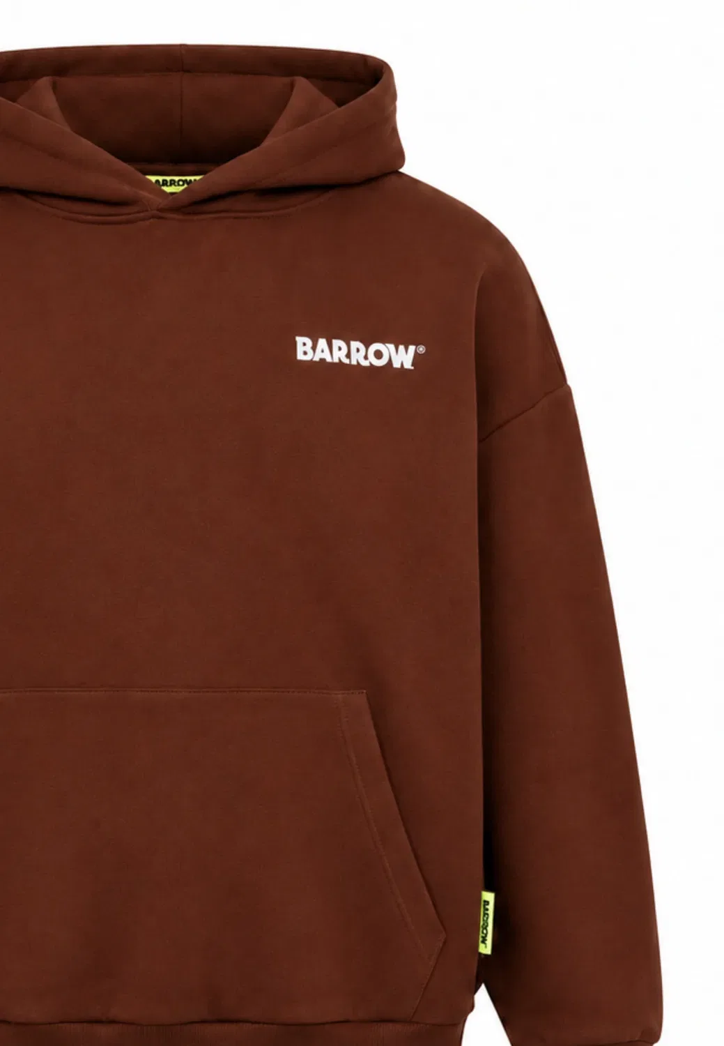 Худи макси с логотипом на спине, унисекс - худи Barrow, Brown — фото 4