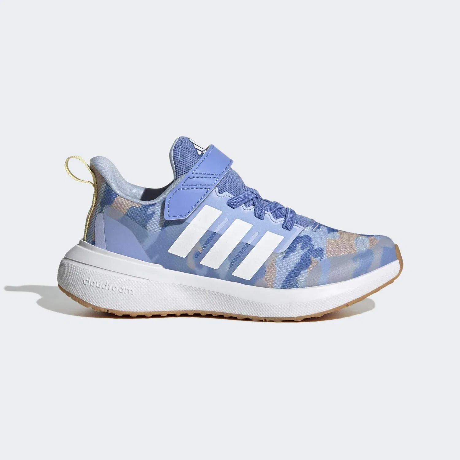 Детские кроссовки с эластичными шнурками FortaRun 2.0 Cloudfoam Elastic Lace Top Strap Adidas, Blau Weiss Gelb — фото 2