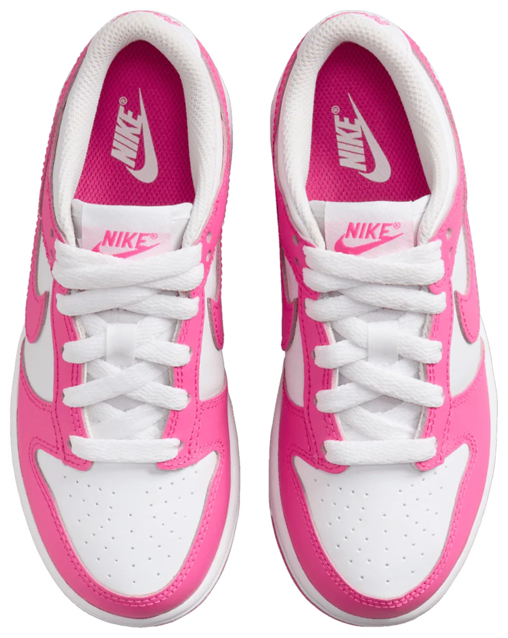 Кроссовки для девочек Dunk Low Nike, цвет Laser Fuchsia/White — фото 4