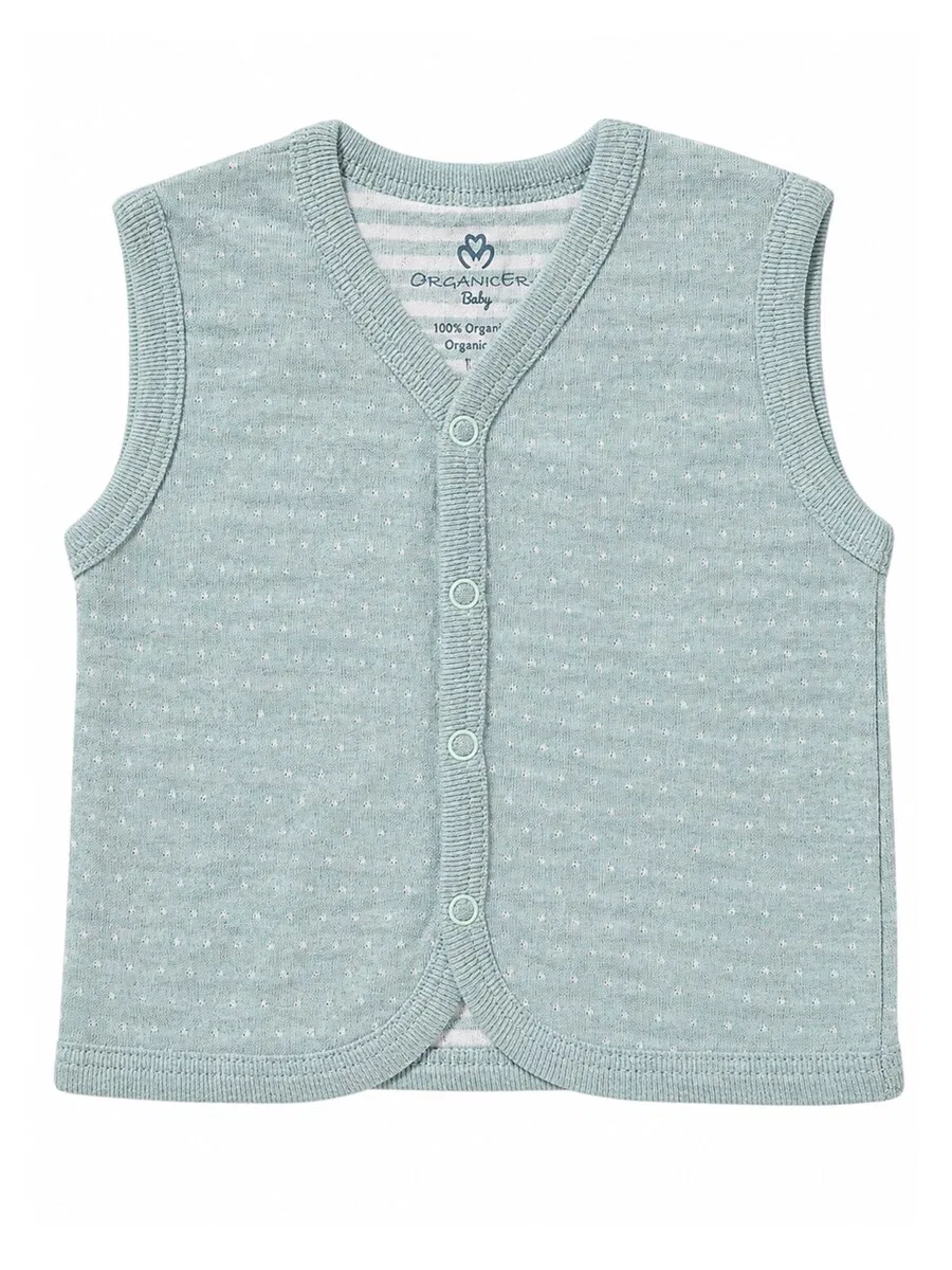 Детский жилет OrganicEra 'OrganicEra Organic Baby Vest' в цвете аквамарин