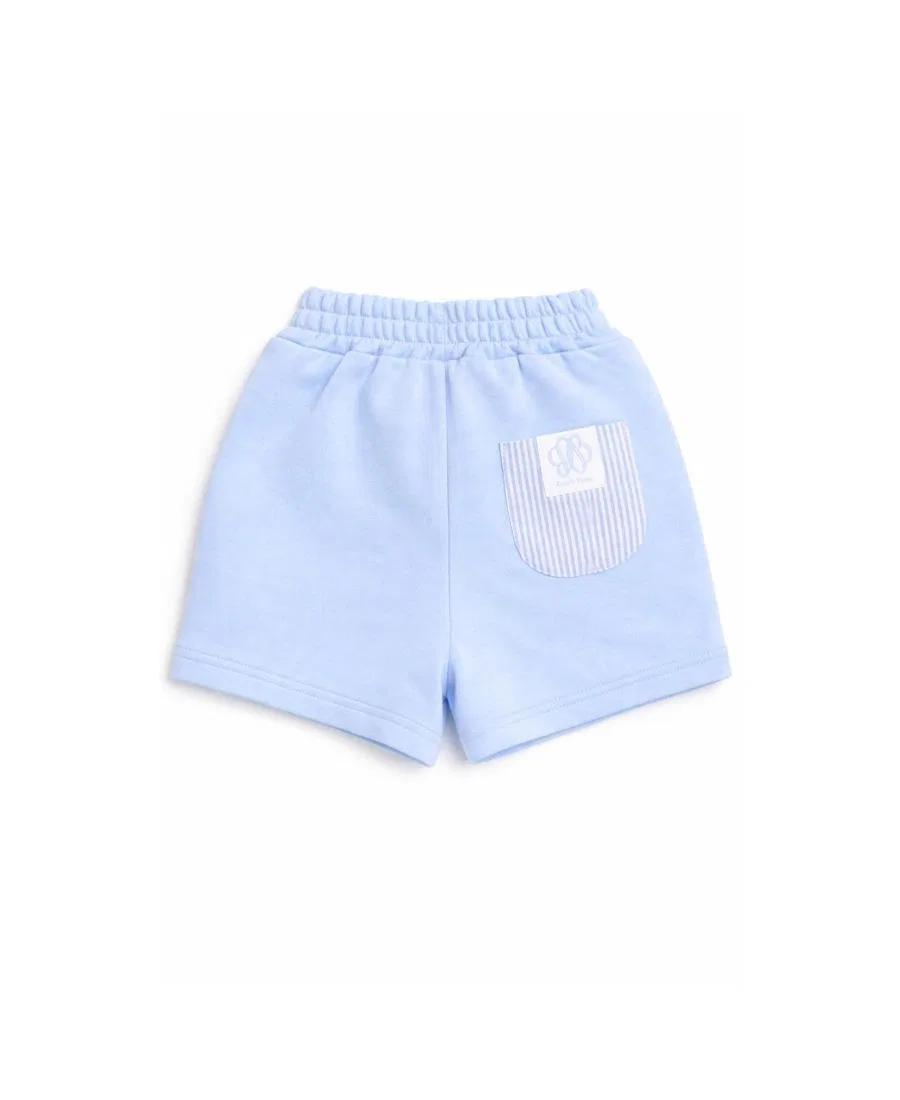Шорты из сисака с карманами Bows Little/Big Unisex Bits & Bows, Blue — фото 4