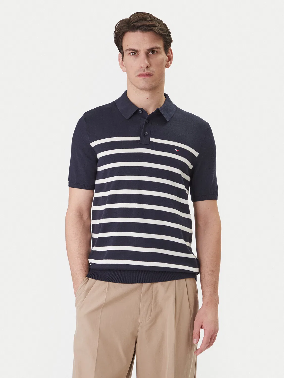 Мужское поло стандартного кроя Essential Tommy Hilfiger, темно-синий