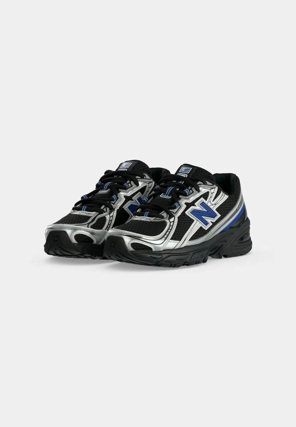 740 унисекс - кроссовки New Balance, Black/Team Royal — фото 3