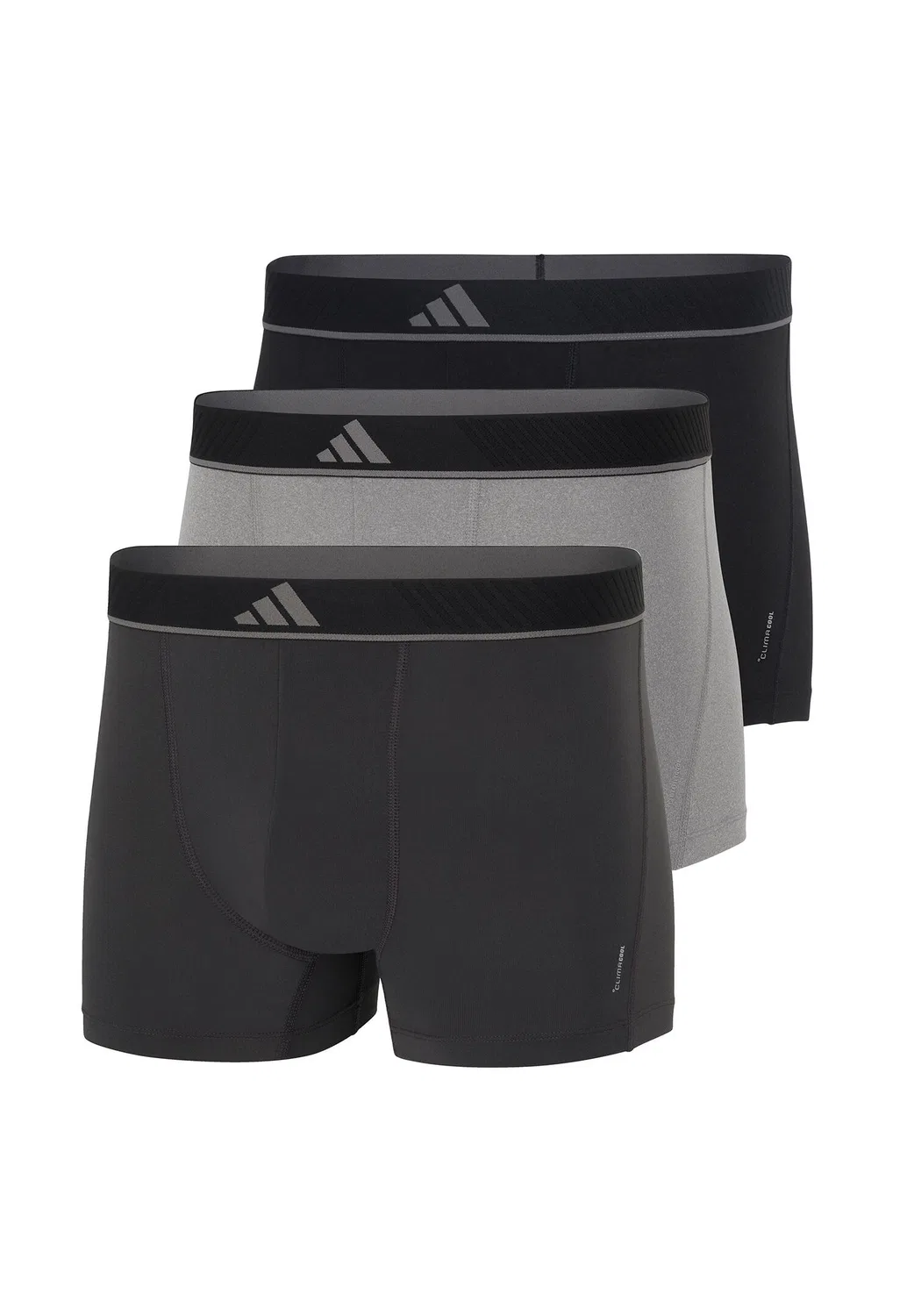 Мужские боксеры с принтом Retro Short 3er Pack Active Micro Flex Eco Adidas, Grau Kohlengrau — фото 2