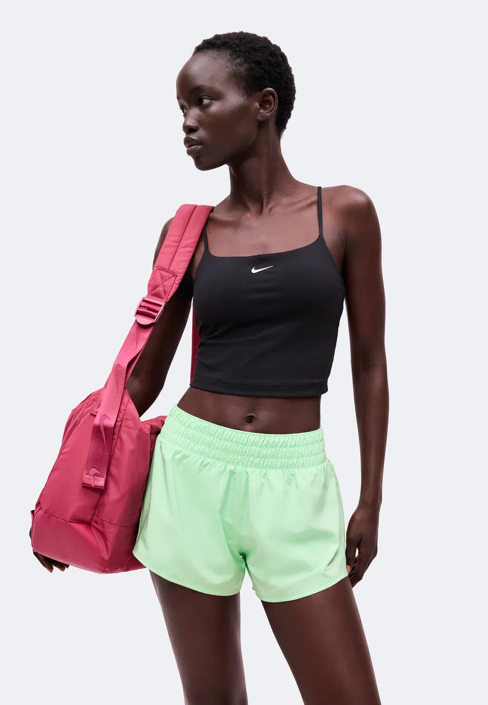 W nk one df mr 3in br short - спортивные шорты Nike Performance, Cucumber Calm/White — фото 4
