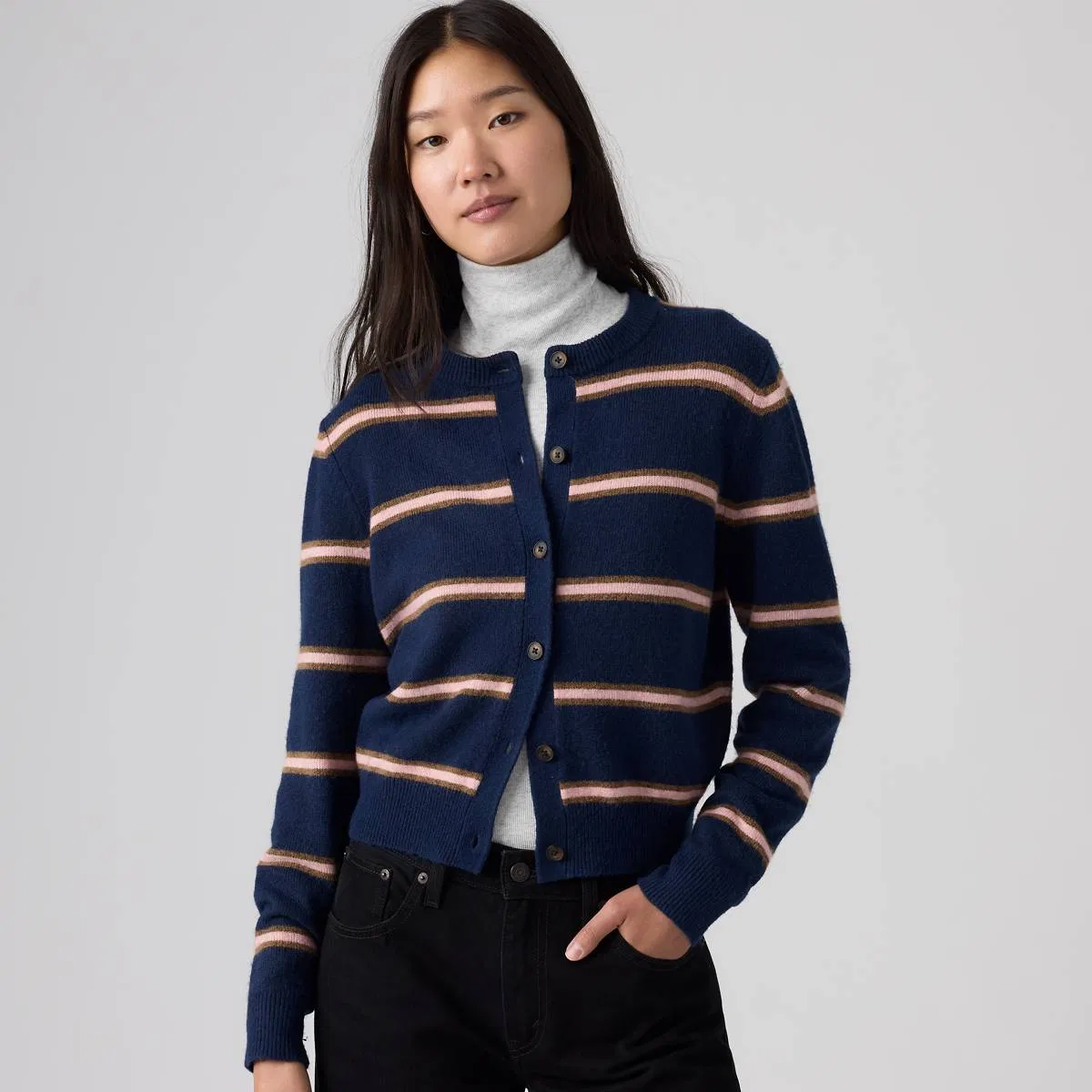 Кардиган Claire Levi's, Devin Stripe Navy Blazer - Blue