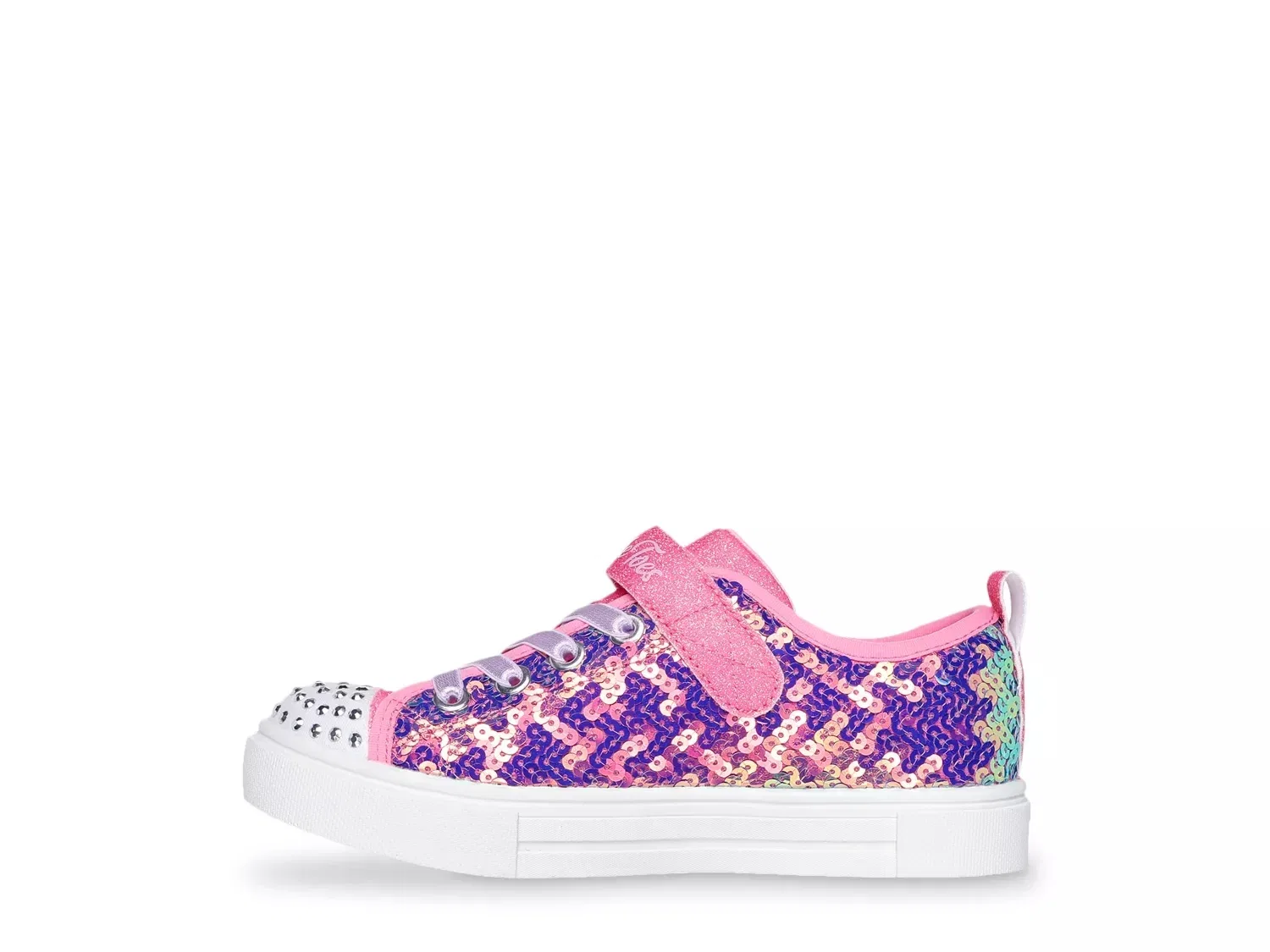 Кроссовки Twinkle Sparks Sequin Party с подсветкой, Skechers, розовый — фото 2