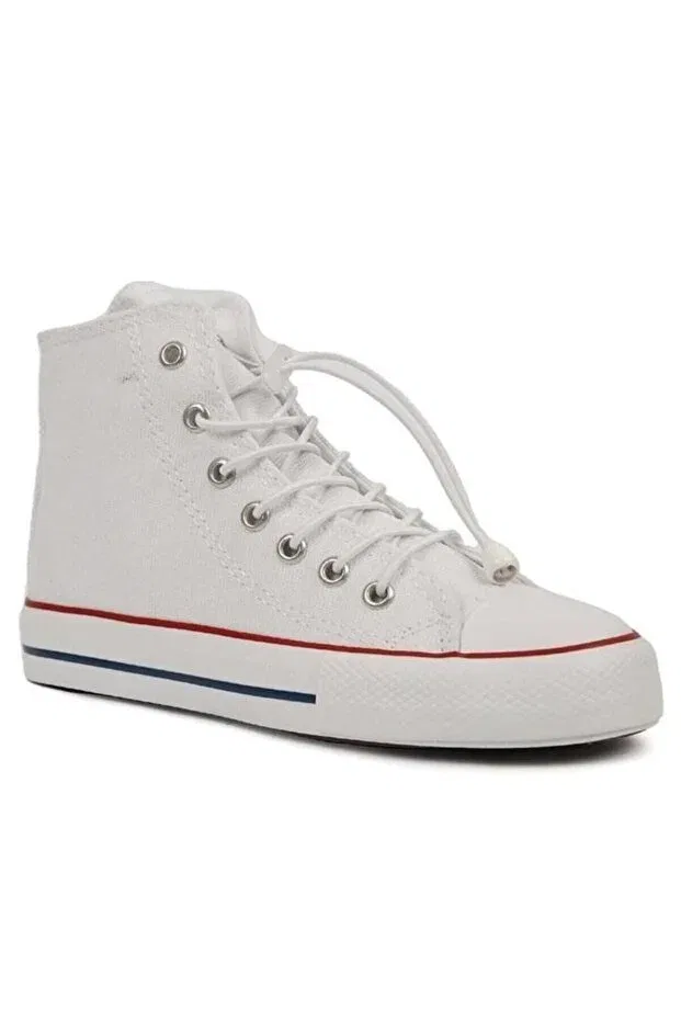 Детские спортивные кроссовки для девочек на шнуровке Cool, White