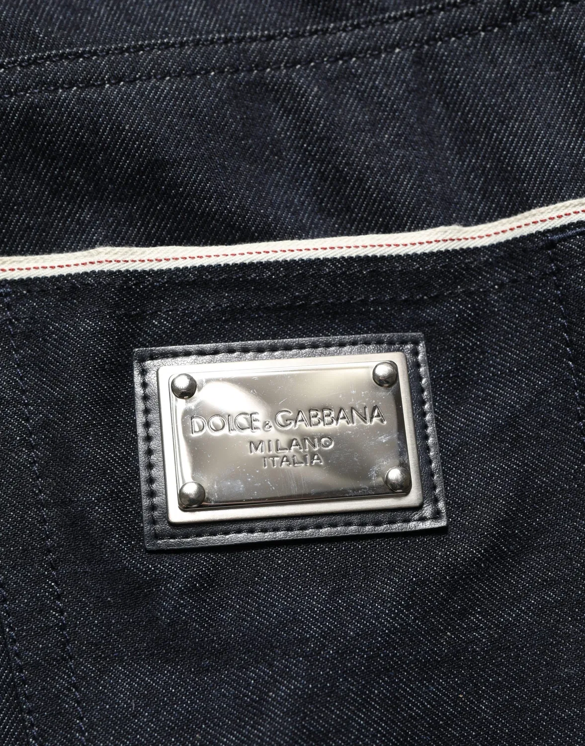 Мужские джинсы прямого кроя с логотипом Straight Jeans Dolce & Gabbana, черный