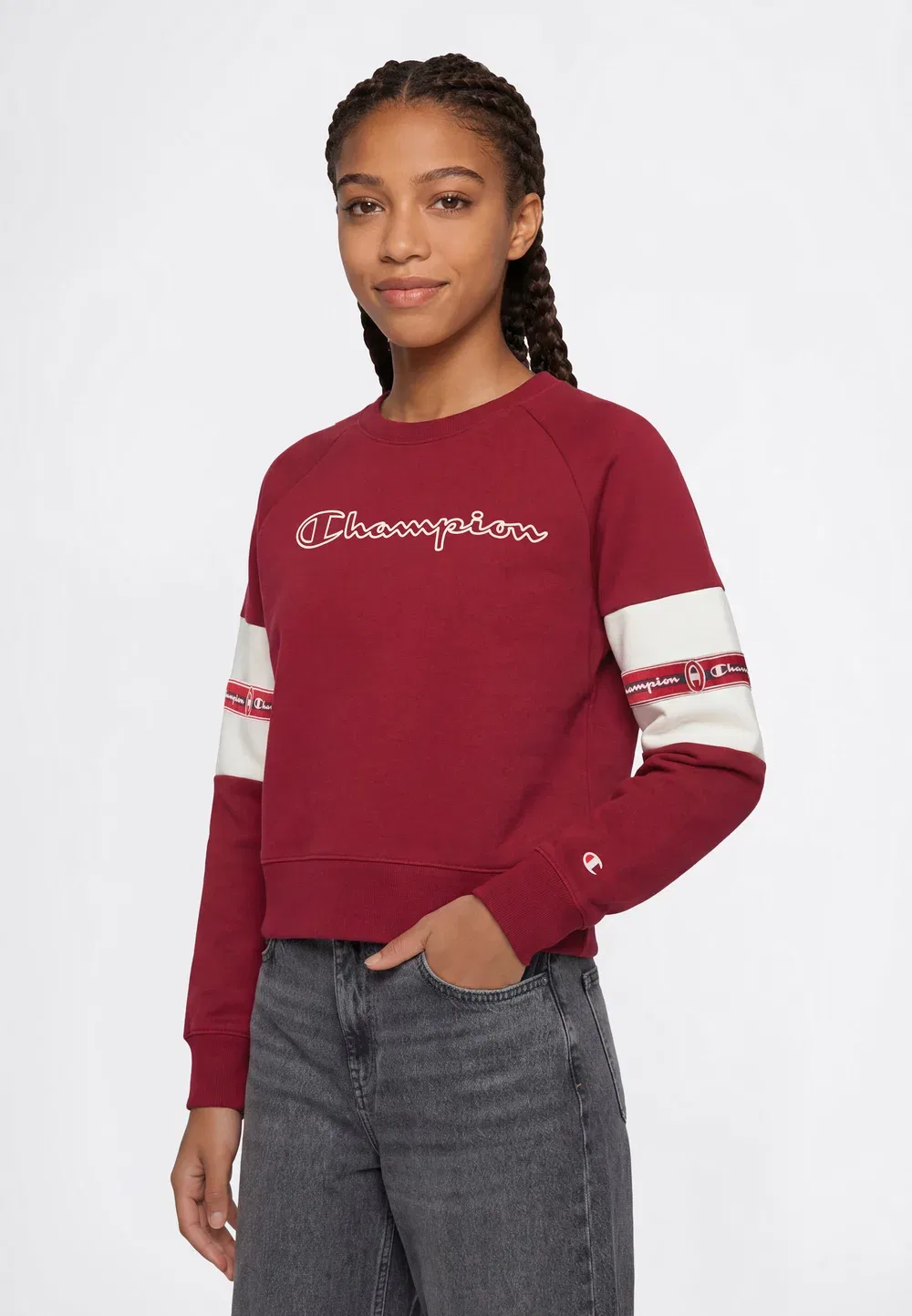 Спортивная толстовка с круглым вырезом, стандартный крой Champion, Red