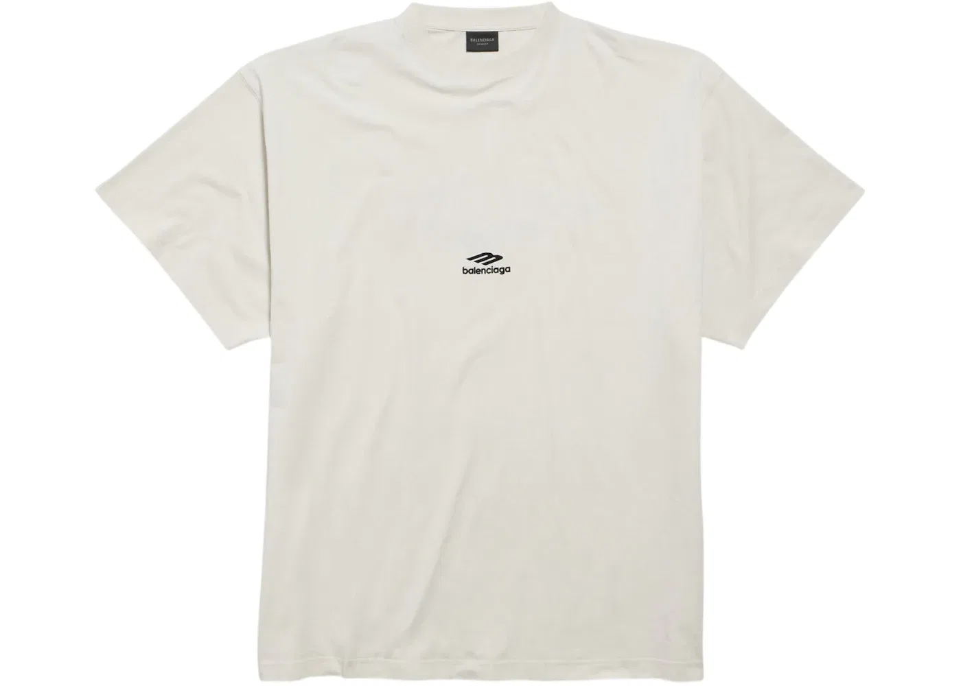 Мужская футболка оверсайз с принтом 3B Sports Icon Balenciaga, Chalky White/Black
