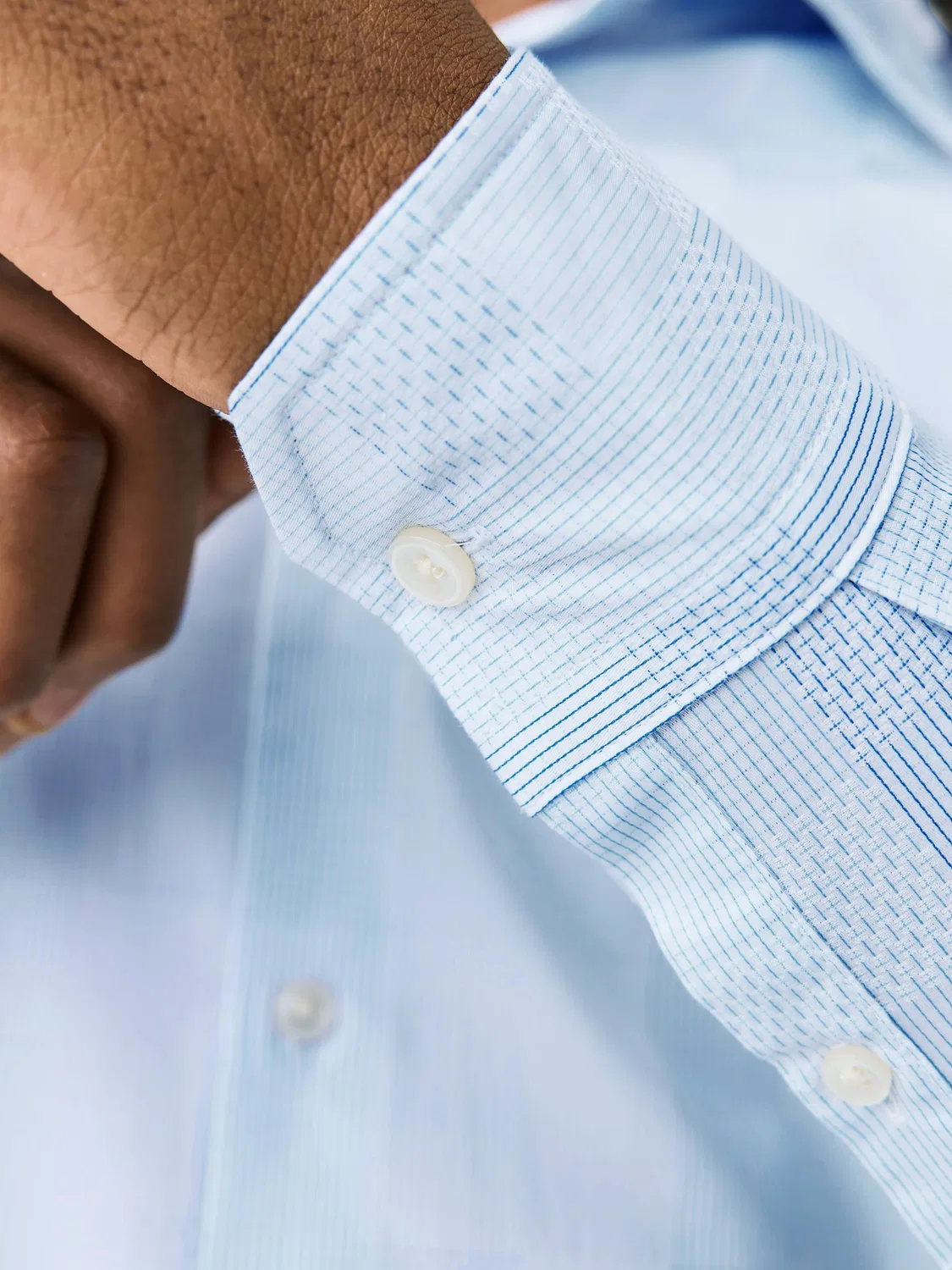 Рубашка с принтом Light Blue Check, Regular Fit Next, Light Blue Check — фото 4