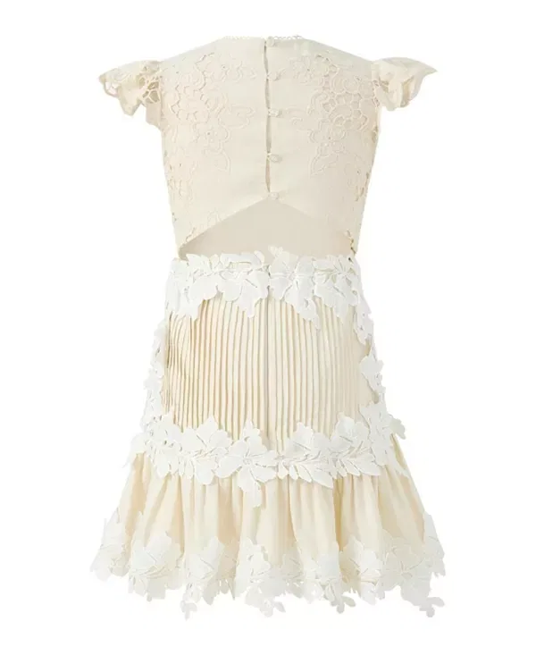 Детское платье для девочек с вышивкой Kaitlyn Marlo Kids, Creme — фото 2