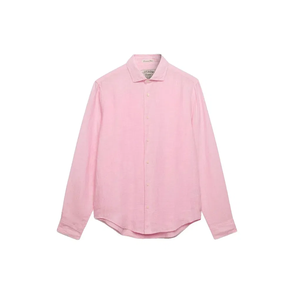 Рубашка с длинным рукавом Riviera Linen Superdry, розовый — фото 3