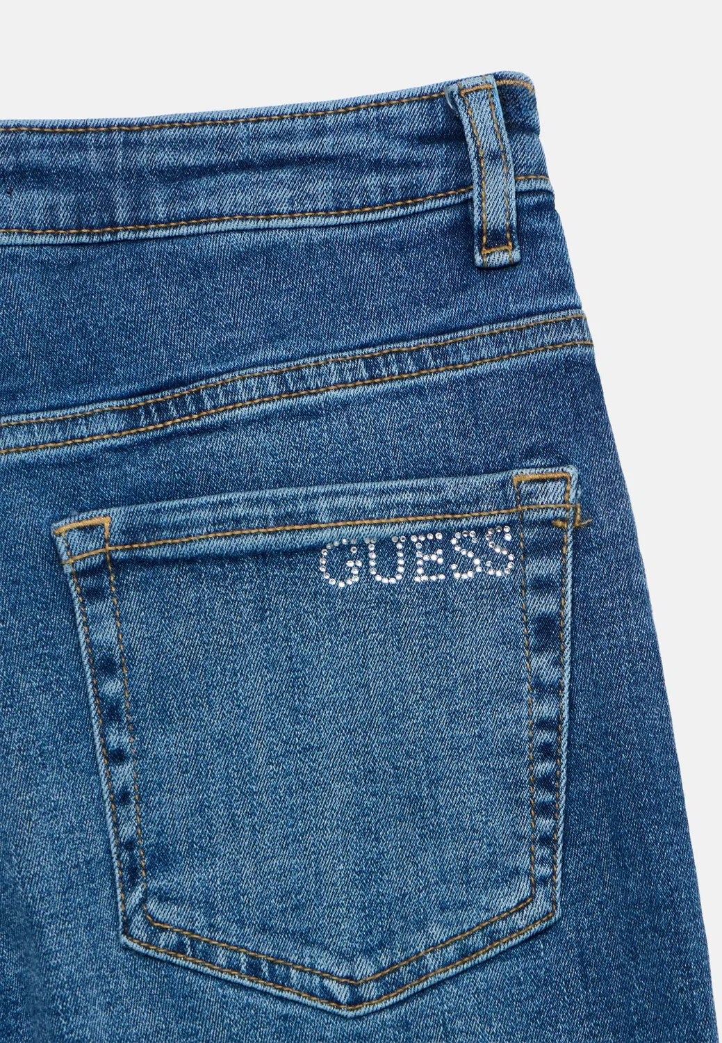 Удобные брюки - джинсы зауженного кроя Guess, Deep Teal Blue Wash — фото 4