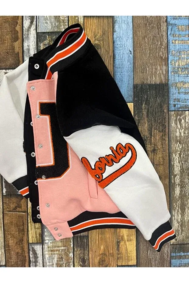 Детская куртка для девочек с вышивкой California Kids Collage Jacket Esterella, Somon — фото 2