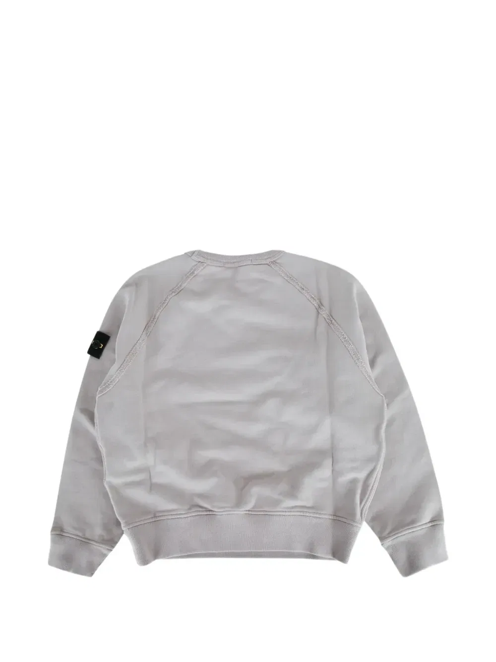 Свитшот с длинными рукавами и нашивкой-логотипом Stone Island Junior, серый — фото 2