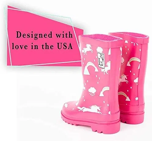 Детские сапоги для девочек водонепроницаемые London Littles Fun London Littles, Inc., Pink — фото 3