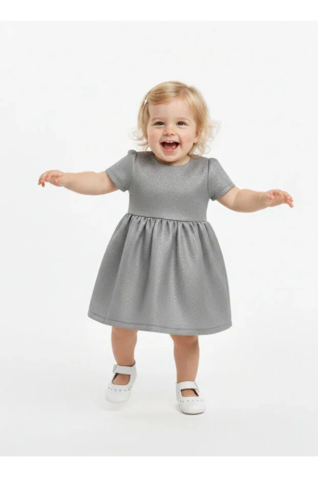 Детские балетки для девочек с принтом First Step Shoes Heart B Sema Baby, Silver — фото 2
