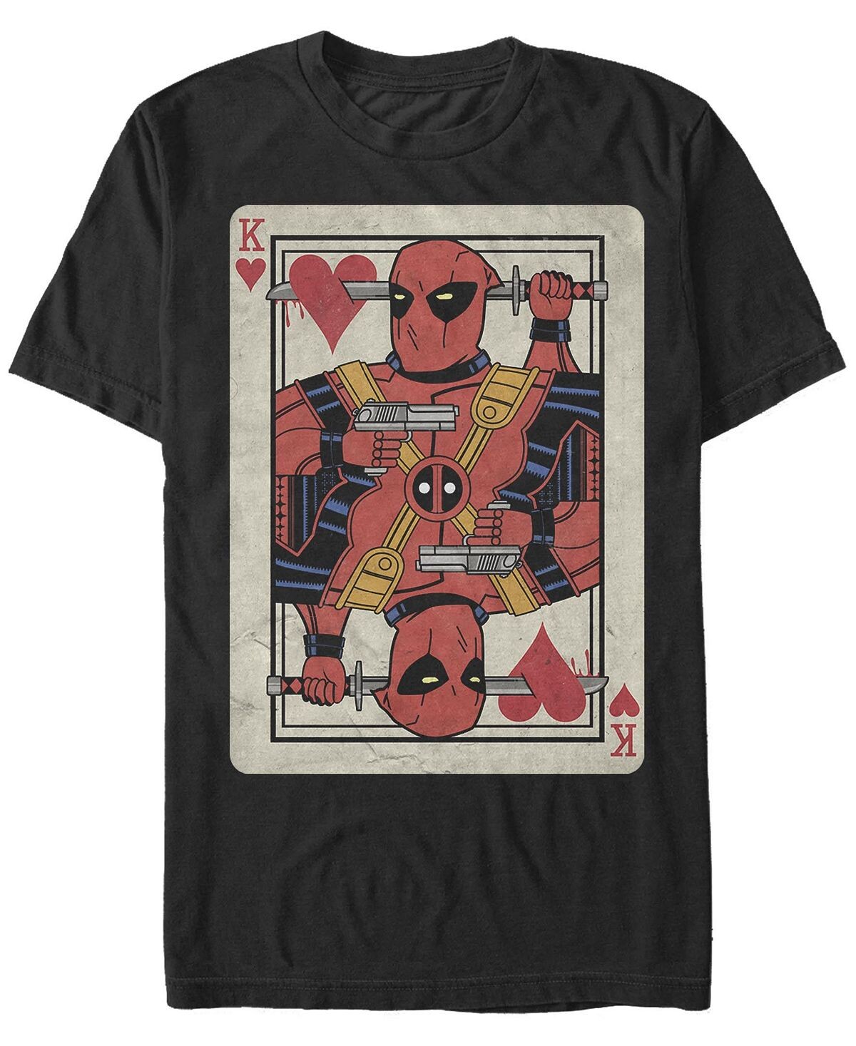 

Мужская футболка с круглым вырезом и короткими рукавами deadpool king Fifth Sun, черный